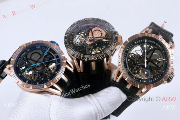 High Quality Roger Dubuis Excalibur Aventador S Rose Gold Watches 46mm High Quality Roger Dubuis Excalibur Aventador S Rose Gold Watches 46mm
