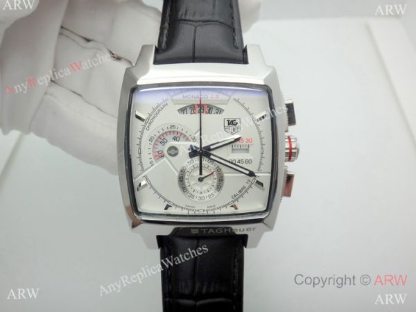 High Quality Fake Tag Heuer Monaco Calibre 12 Watch SS White Dial High Quality Fake Tag Heuer Monaco Calibre 12 Watch SS White Dial