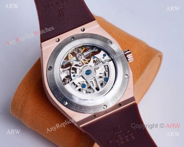 Copy Hublot Classic Fusion Skeleton Watches Rose Gold Rubber Strap Copy Hublot Classic Fusion Skeleton Watches Rose Gold Rubber Strap