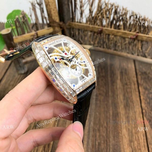 New Copy Franck Muller Cintree Curvex Skeleton Diamond Baguette Watches New Copy Franck Muller Cintree Curvex Skeleton Diamond Baguette Watches