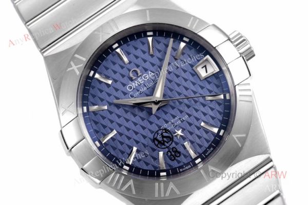 New vsf Watches Swiss Omega Constellation Blue Dial Stainless Steel Replica Watches New vsf Watches Swiss Omega Constellation Blue Dial Stainless Steel Replica Watches