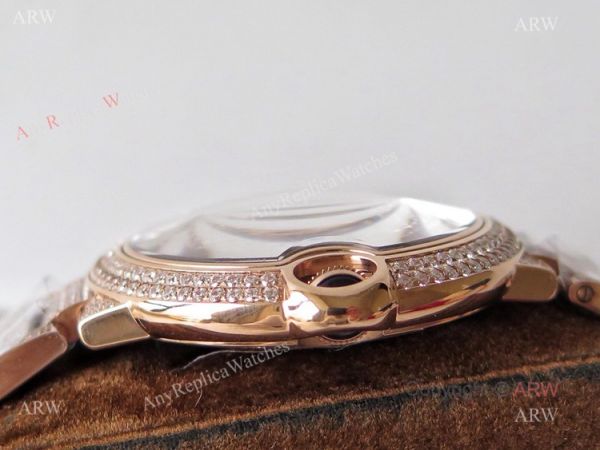 (TW) Swiss Quality Replica Cartier Ballon Bleu Rose Gold Diamond Watches (TW) Swiss Quality Replica Cartier Ballon Bleu Rose Gold Diamond Watches