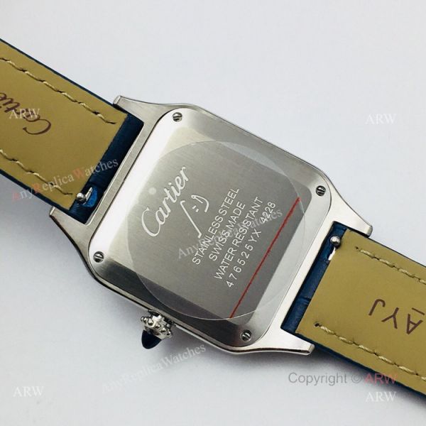 Swiss Replica Cartier Santos Dumont Blue Leather Watch New Cartier Watches Swiss Replica Cartier Santos Dumont Blue Leather Watch New Cartier Watches