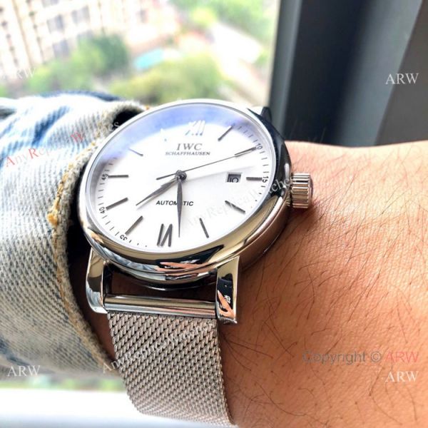 New IWC Portofino Stianless Steel White Face Watch Men New IWC Portofino Stianless Steel White Face Watch Men