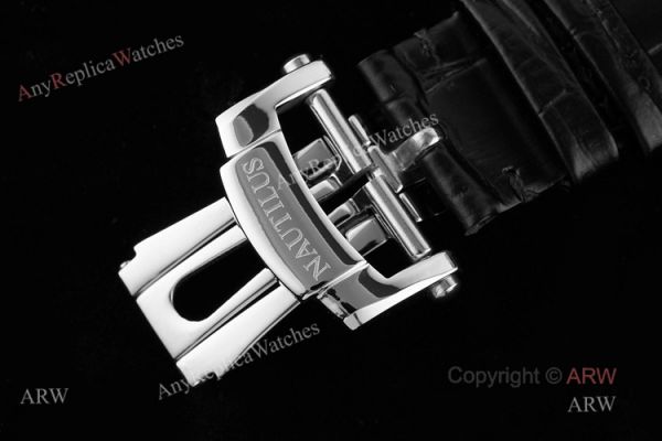 New Patek Philippe Nautilus 5980 Black Dial Black Leather Strap Swiss Made Replica Watch New Patek Philippe Nautilus 5980 Black Dial Black Leather Strap Swiss Made Replica Watch