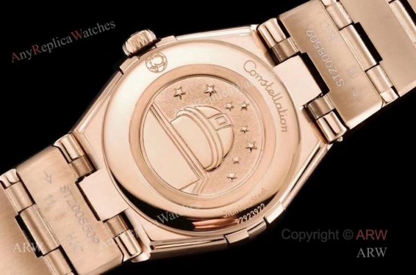 GF Factory Swiss Replica Omega Constellation Black Aventurine Dial Rose Gold Diamond Watch GF Factory Swiss Replica Omega Constellation Black Aventurine Dial Rose Gold Diamond Watch