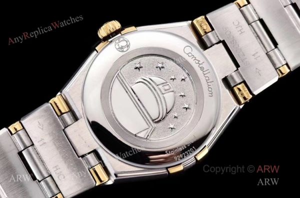 GF Factory Swiss Replica Omega Constellation Two Tone Ladies Watch With Black Aventurine Dial GF Factory Swiss Replica Omega Constellation Two Tone Ladies Watch With Black Aventurine Dial