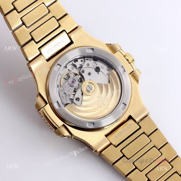 Iced Out Patek Philippe 5719 Patek Philippe Nautilus Bust Down All Gold Watch Replica Iced Out Patek Philippe 5719 Patek Philippe Nautilus Bust Down All Gold Watch Replica