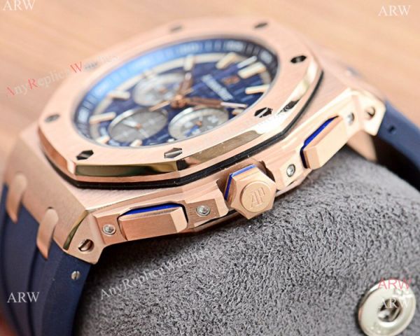 New Copy Audemars Piguet Royal Oak Chronograph Watches Rose Gold and Blue New Copy Audemars Piguet Royal Oak Chronograph Watches Rose Gold and Blue