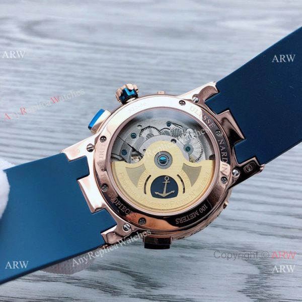Ulysse Nardin GMT Perpetual Blue Bezel Rose Gold Men Watches Ulysse Nardin GMT Perpetual Blue Bezel Rose Gold Men Watches