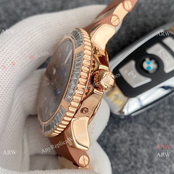 Best Replica Ulysse Nardin Automatic Watches Chocolate Dial Diamond Bezel Best Replica Ulysse Nardin Automatic Watches Chocolate Dial Diamond Bezel