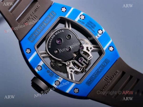 Replica Richard Mille Skull Blue Bezel RM 52-01 Watch for men Replica Richard Mille Skull Blue Bezel RM 52-01 Watch for men