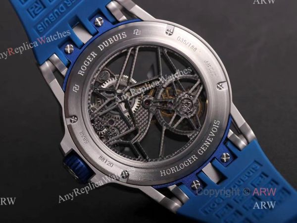 Swiss Replica Roger Dubuis Excalibur Blue Skeleton Watch For Men Swiss Replica Roger Dubuis Excalibur Blue Skeleton Watch For Men