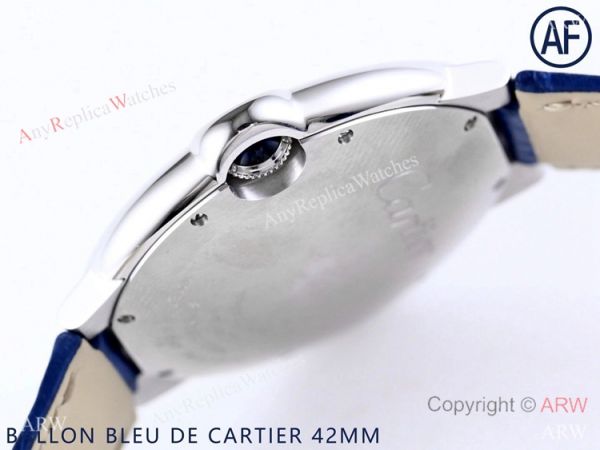 AF Swiss Grade Copy Cartier Ballon Bleu Watch 42mm Blue Dial AF Swiss Grade Copy Cartier Ballon Bleu Watch 42mm Blue Dial