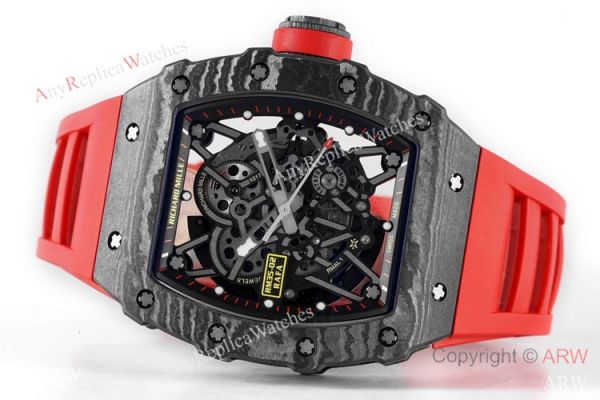 Swiss 1:1 Replica Richard Mille Rafael Nadal RM35-02 Watch Red Rubber Strap Swiss 1:1 Replica Richard Mille Rafael Nadal RM35-02 Watch Red Rubber Strap
