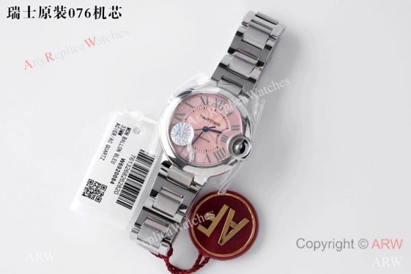 AF 1:1 Best Edition Cartier Ballon Bleu 33mm Watch Pink Dial AF 1:1 Best Edition Cartier Ballon Bleu 33mm Watch Pink Dial
