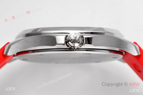 PPF Swiss Copy Patek Philippe Aquanaut Luce Quartz Watch Red Dial PPF Swiss Copy Patek Philippe Aquanaut Luce Quartz Watch Red Dial