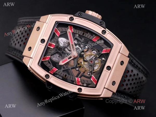 Best Replica Hulot Masterpiece Rose Gold Tourbillon Skeleton Watch Hand-Winding Movement Best Replica Hulot Masterpiece Rose Gold Tourbillon Skeleton Watch Hand-Winding Movement