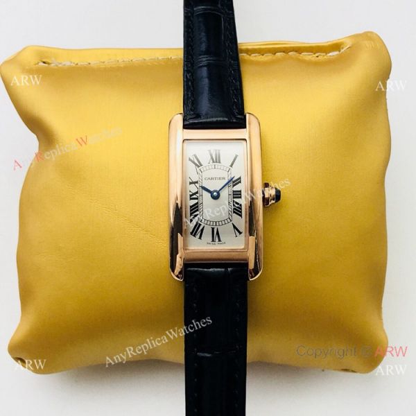 2020 Replica Cartier Tank Americaine Swiss Quartz Rose Gold Watches Lady Size 2020 Replica Cartier Tank Americaine Swiss Quartz Rose Gold Watches Lady Size