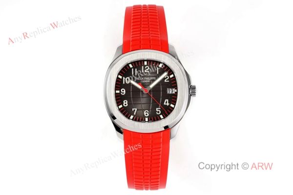 (ZF)AAA Replica Patek Philippe Aquanaut Red Strap Grey Dial Swiss 324 Watch For Men (ZF)AAA Replica Patek Philippe Aquanaut Red Strap Grey Dial Swiss 324 Watch For Men