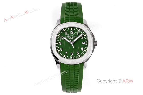 (ZF) Best Replica Patek Philippe 5168G Aquanaut Green Rubber Strap Watch Swiss Cal 324 (ZF) Best Replica Patek Philippe 5168G Aquanaut Green Rubber Strap Watch Swiss Cal 324