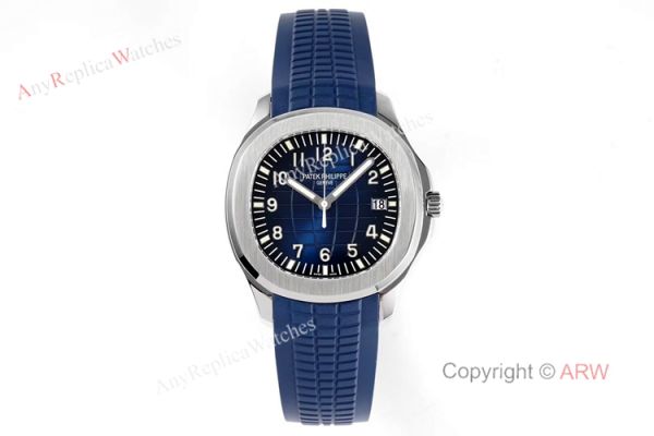 (ZF) Swiss 324 Patek Philippe Aquanaut 5168 Blue Dial Blue Rubber Strap Men Watch Replica (ZF) Swiss 324 Patek Philippe Aquanaut 5168 Blue Dial Blue Rubber Strap Men Watch Replica