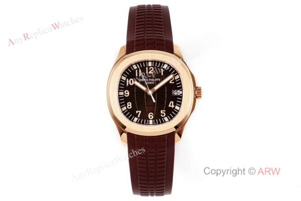 (ZF) AAA Replica Patek Philippe 5167R Aquanaut Rose Gold Chocolate Dial Brown Rubber Strap Men Watch (ZF) AAA Replica Patek Philippe 5167R Aquanaut Rose Gold Chocolate Dial Brown Rubber Strap Men Watch