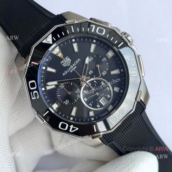 Tag Heuer Aquaracer Chronograph Watches Black Dial Rubber Strap Tag Heuer Aquaracer Chronograph Watches Black Dial Rubber Strap