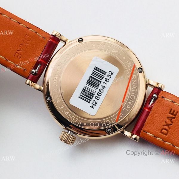Swiss Copy IWC Portofino Rose Gold Diamond Bezel Lady Watch Swiss Copy IWC Portofino Rose Gold Diamond Bezel Lady Watch