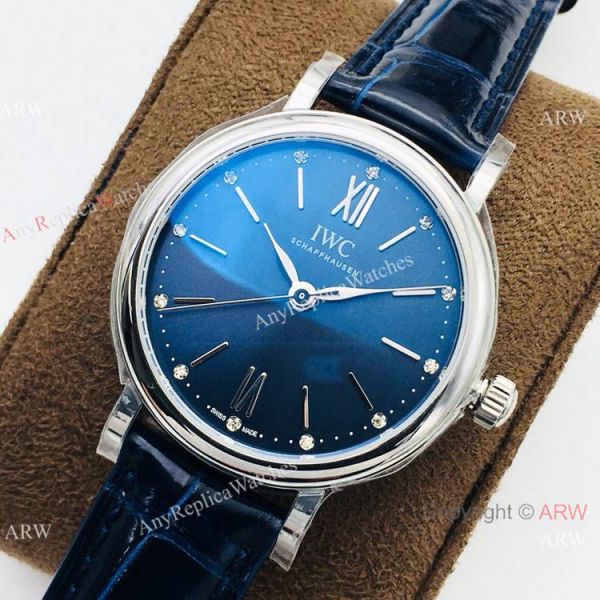 New! AAA Replica IWC Portofino Lady 34mm Watch Swiss 9015 Blue Dial New! AAA Replica IWC Portofino Lady 34mm Watch Swiss 9015 Blue Dial