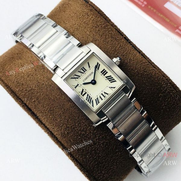 Super Clone Cartier Tank 2301 CC708177 Watch Cream Dial Lady Size Super Clone Cartier Tank 2301 CC708177 Watch Cream Dial Lady Size