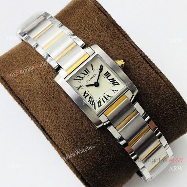 Super Replica Cartier Tank Francaise CC708177 Watch 2-Tone Cream Face Super Replica Cartier Tank Francaise CC708177 Watch 2-Tone Cream Face