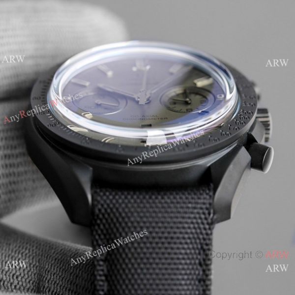 JH Omega Speedmaster Chronograph Dark Side of the Moon Watch Matte Case JH Omega Speedmaster Chronograph Dark Side of the Moon Watch Matte Case
