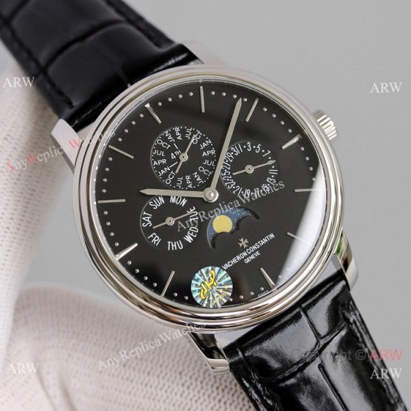 AAA Swiss Replica Vacheron Constantin Patrimony perpetual calendar Watches Black Dial AAA Swiss Replica Vacheron Constantin Patrimony perpetual calendar Watches Black Dial