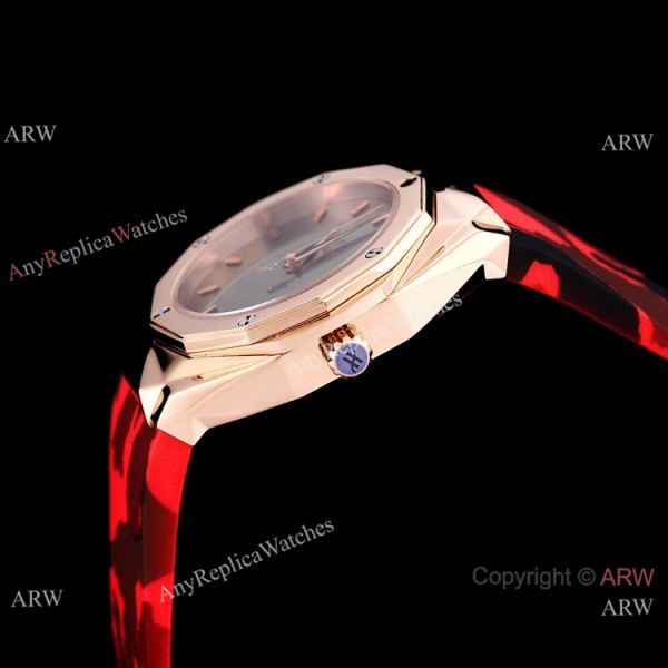 New Replica Hublot Sang Bleu Watch Red Camouflage Strap Rose Gold New Replica Hublot Sang Bleu Watch Red Camouflage Strap Rose Gold