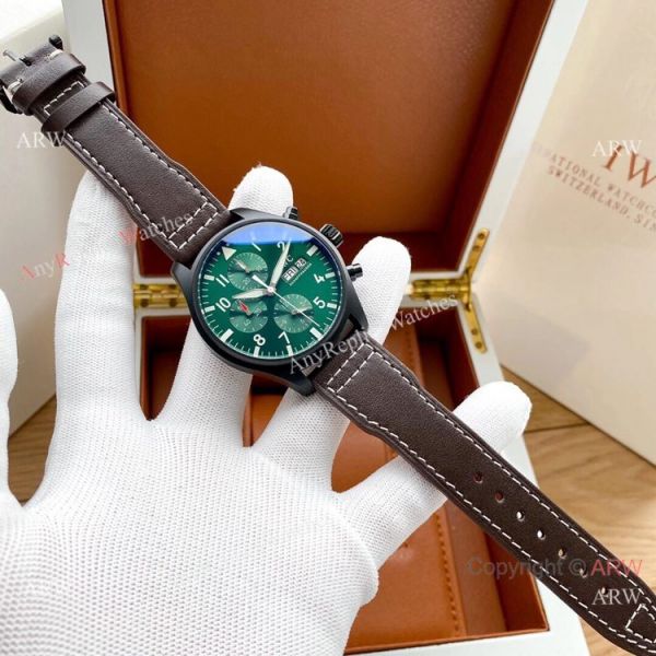 New Replica IWC Big Pilots Chronogaph Watch SS Green Dial New Replica IWC Big Pilots Chronogaph Watch SS Green Dial
