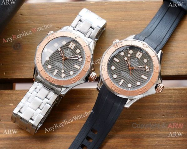 New! Replica Omega Seamaster Diver 300m Watches 2-Tone Rose Gold New! Replica Omega Seamaster Diver 300m Watches 2-Tone Rose Gold