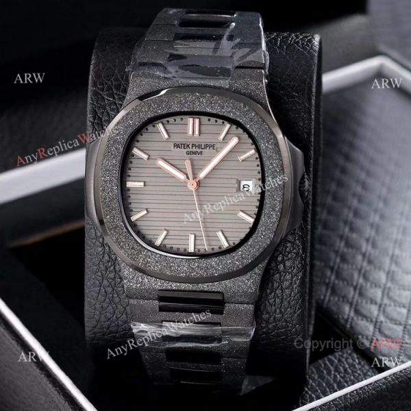 Best Replica Patek Philippe Nautilus Frosted Watch Solid Black 40mm Best Replica Patek Philippe Nautilus Frosted Watch Solid Black 40mm