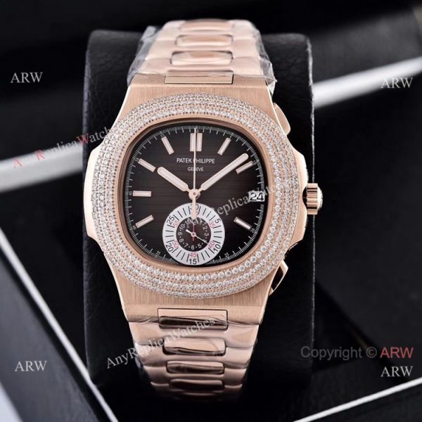 Clone Patek Philippe Nautilus Chronograph Watches Rose Gold and Diamond Fashion Style Clone Patek Philippe Nautilus Chronograph Watches Rose Gold and Diamond Fashion Style