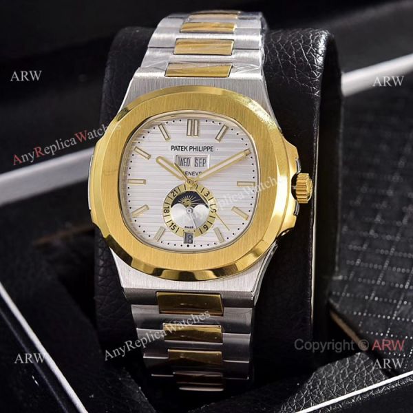 Copy Patek Philippe Nautilus Annual Calendar Watches 39.5mm 2-Tone Copy Patek Philippe Nautilus Annual Calendar Watches 39.5mm 2-Tone