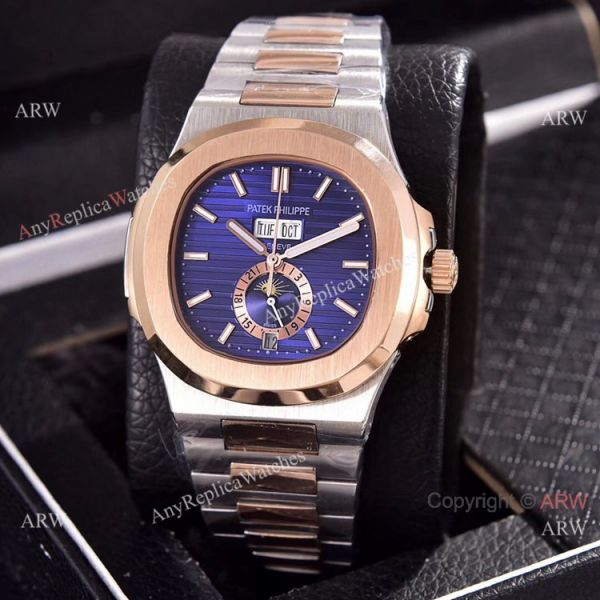 Copy Patek Philippe Annual Calendar Watches 39.5mm 2-Tone Rose Gold Copy Patek Philippe Annual Calendar Watches 39.5mm 2-Tone Rose Gold