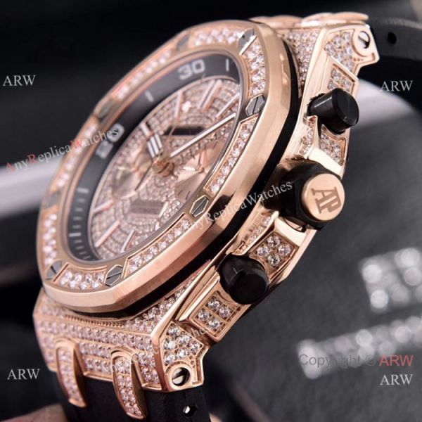 Audemars Piguet Royal Oak Offshore Diver Iced Out Watches Rubber Strap Audemars Piguet Royal Oak Offshore Diver Iced Out Watches Rubber Strap