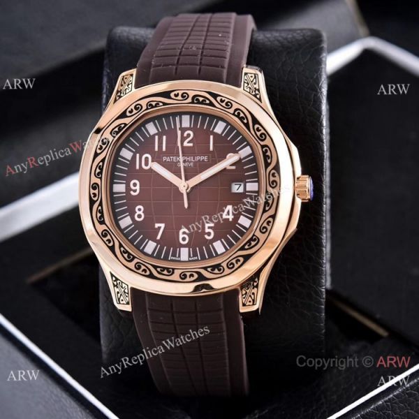 Clone Patek Philippe Aquanaut Rose Gold Engraving Watches Vintage Model Clone Patek Philippe Aquanaut Rose Gold Engraving Watches Vintage Model