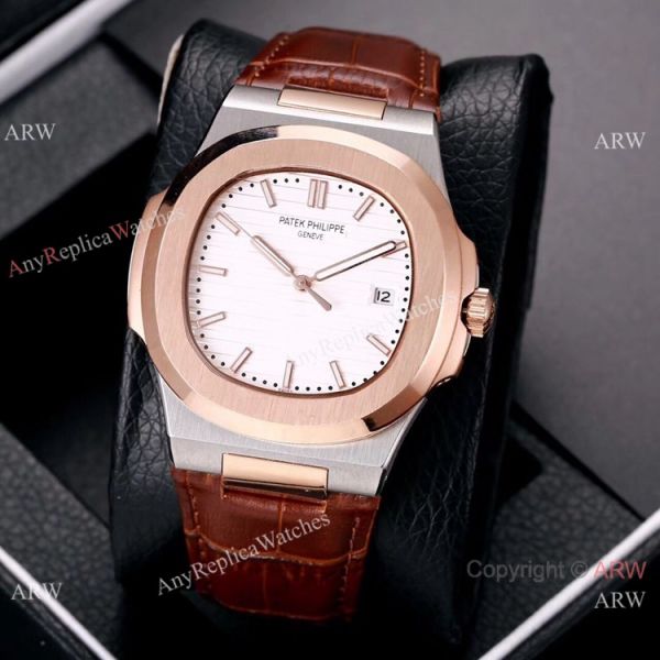 Best Knockoff Patek Philippe Nautilus Leather Watches 2-Tone Rose Gold Best Knockoff Patek Philippe Nautilus Leather Watches 2-Tone Rose Gold