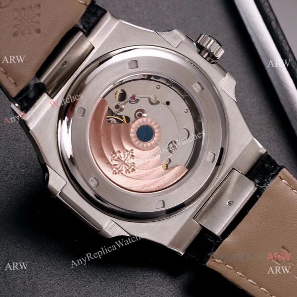 Buy Knockoff Patek Philippe Nautilus Watches SS Gray Dial Leather Strap Buy Knockoff Patek Philippe Nautilus Watches SS Gray Dial Leather Strap
