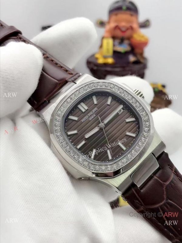 Patek Philippe Nautilus Copy Watch Diamond Bezel Stainless Steel 40mm Patek Philippe Nautilus Copy Watch Diamond Bezel Stainless Steel 40mm