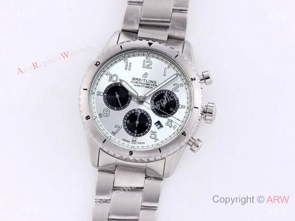 2021 New! Clone Breitling Premier B01 7750 Chronograph Watch White Panda Dial 2021 New! Clone Breitling Premier B01 7750 Chronograph Watch White Panda Dial