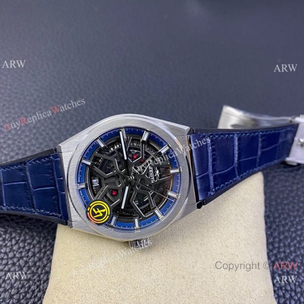 LF Factory Zenith Defy classic Skeleton Watch Blue Gummy Strap LF Factory Zenith Defy classic Skeleton Watch Blue Gummy Strap