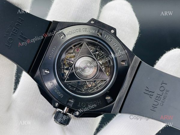 HB Factory New Hublot Big Bang Sang Bleu All Black Replica Watches 45mm HB Factory New Hublot Big Bang Sang Bleu All Black Replica Watches 45mm