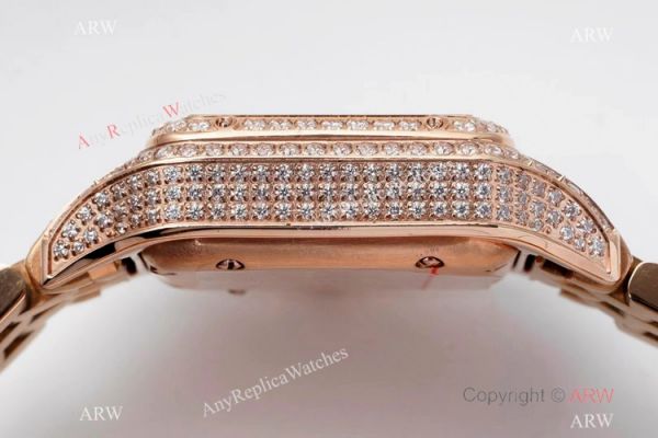 AC Factory Swiss Copy Panthere De Cartier Watch 27mm Rose Gold Full Diamonds AC Factory Swiss Copy Panthere De Cartier Watch 27mm Rose Gold Full Diamonds